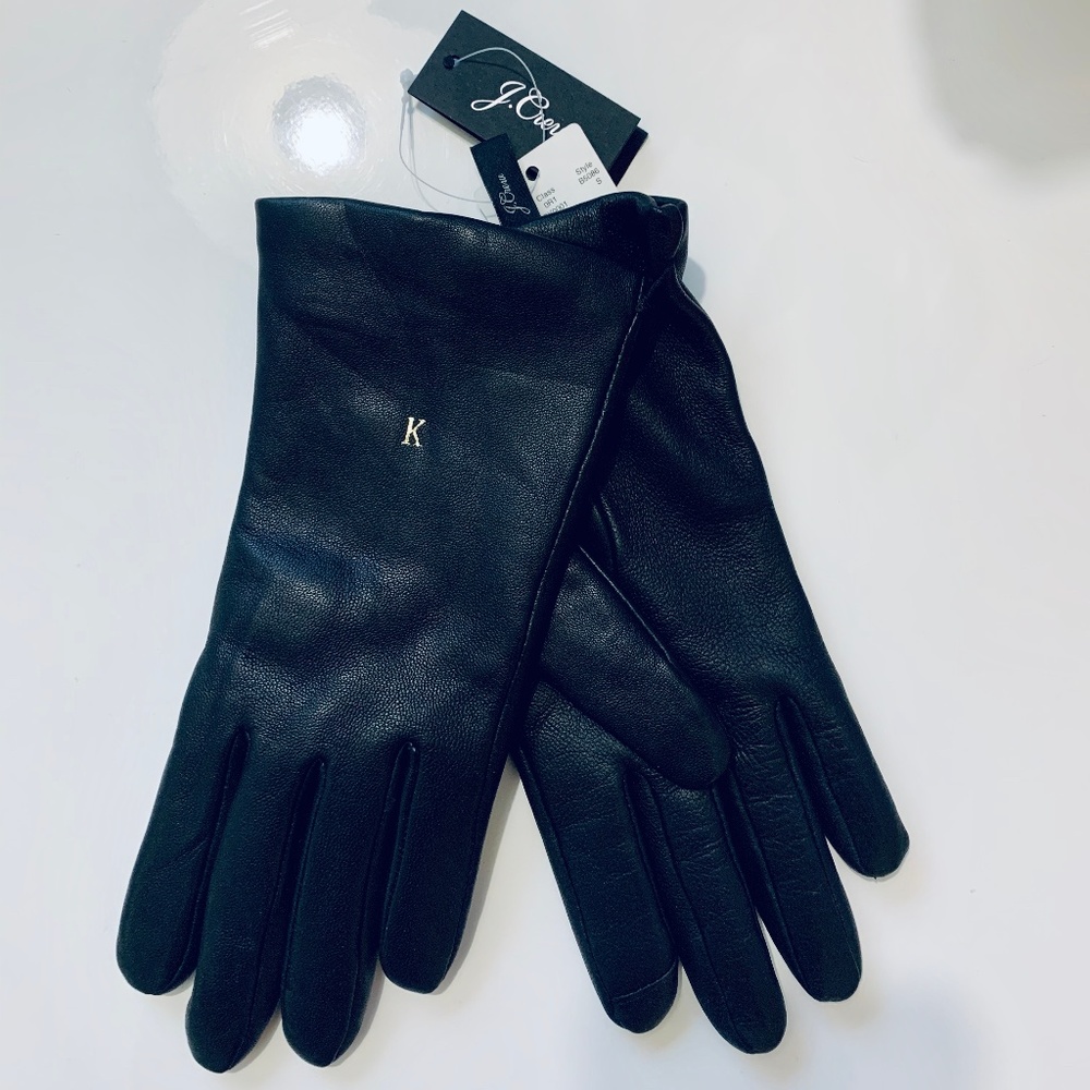 J Crew Cashmere-lined Leather Tech Gloves, Custom